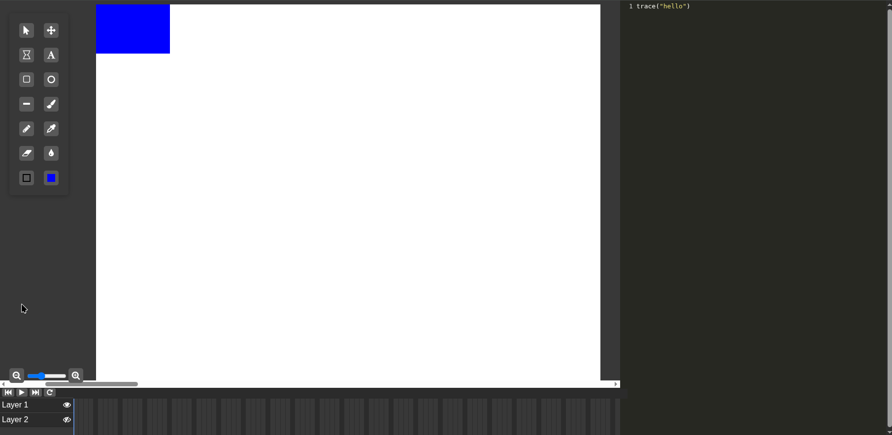 Screenshot of Lightningbeam in a web browser